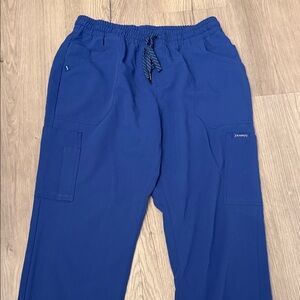 Jaanuu Women’s Blue Cargo Scrub Pants